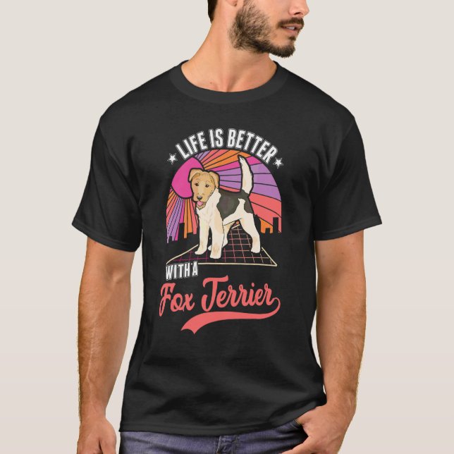Camiseta Com um Fox Terrier (Frente)