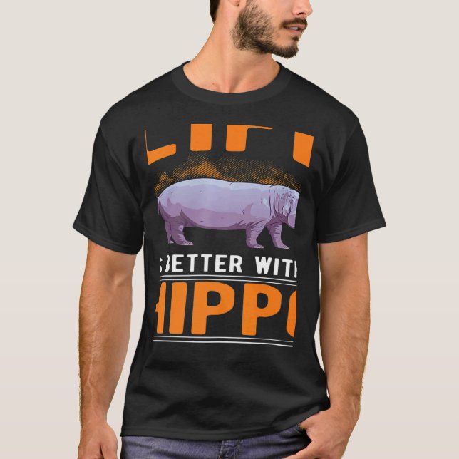 Camiseta com um Hippo (Frente)