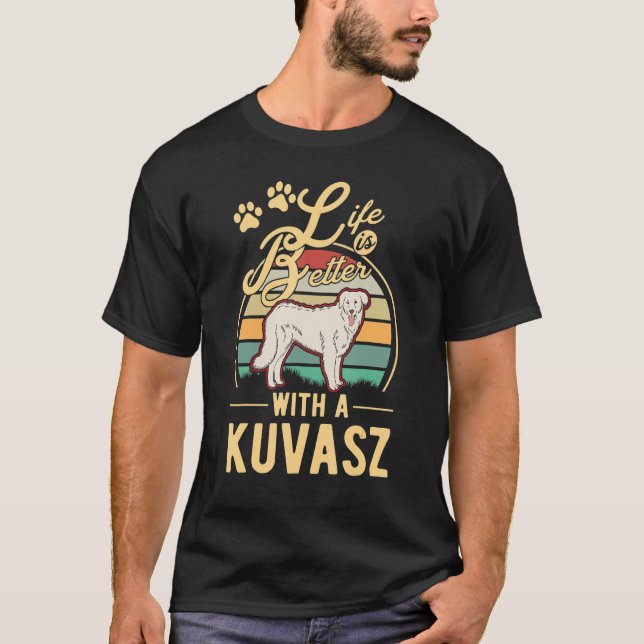 Camiseta com um Kuvasz Húngaro (Frente)