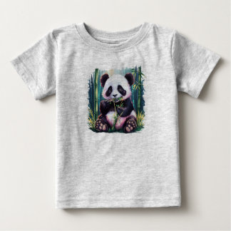 Camiseta com um panda de bebê bonito e brincalhão