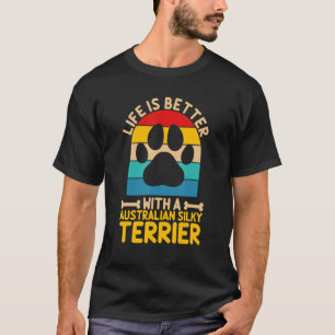Camiseta com um terror de seda australiano