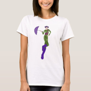 Camiseta com uma estampa de uma menina «Sonhadora