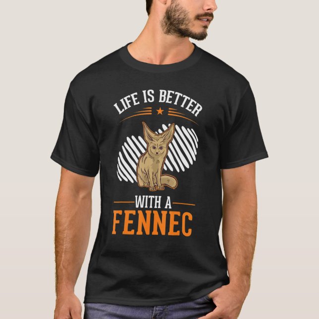 Camiseta com uma Fennec Desert Fox Fennec (Frente)