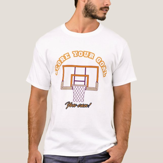 Camiseta com uma frase de motivação de basquete  (Frente)