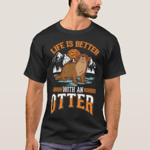 Camiseta com uma lontra