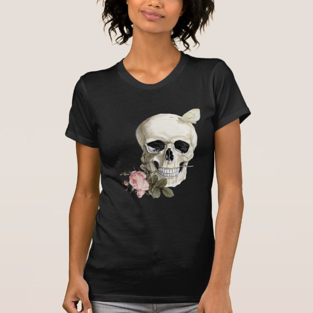 Camiseta Com uma rosa entre os meus dentes (Frente)
