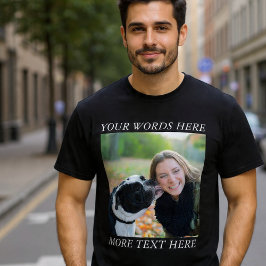 Camiseta com Upload de Foto e Texto Personalizado