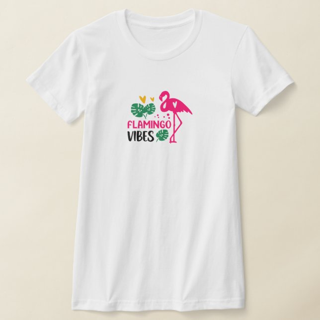 Camiseta com vibes de flamingo  (Postura )