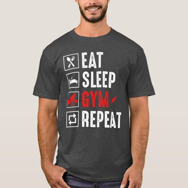 Camiseta Coma a academia repetir T-Shirt (Frente)