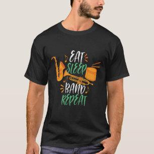 Camiseta Coma a Banda do sono Repita a Banda engraçada