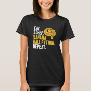 Camiseta Coma a Bola de Banana do Sono Python Repetir a Bol