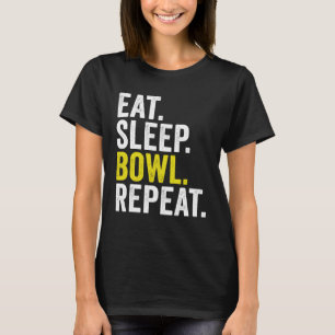 Camiseta Coma a bola de dormir Repetir Boliche de críquete