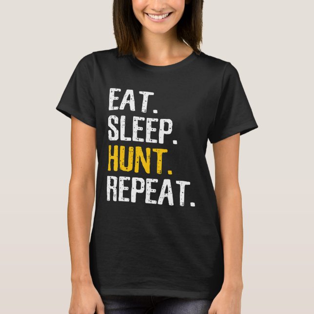 Camiseta Coma A Caça Ao Sono, Presente Repetidamente Para C (Frente)