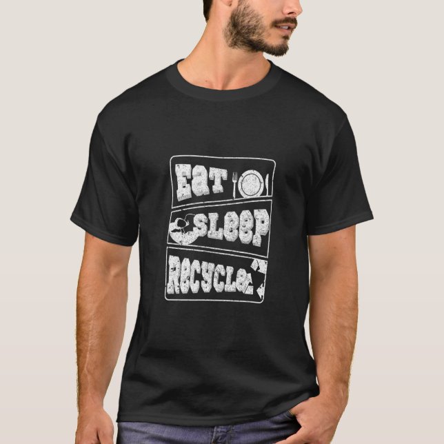 Camiseta Coma a consciência do ambiente do Reciclar de repo (Frente)
