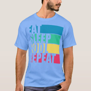 Camiseta Coma A Dormir Repetir Cripto Engraçado