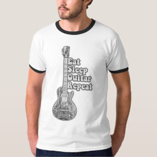 Camiseta Coma a guitarra de sono repetindo.