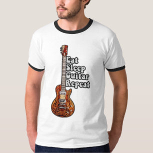 Camiseta Coma a guitarra de sono, repita.