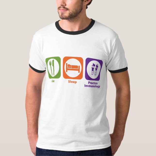 Camiseta Coma a imunologia da prática do sono (Frente)