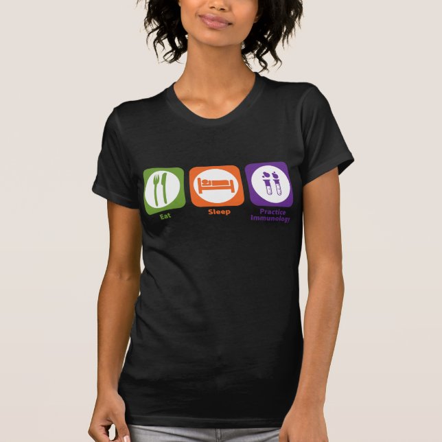 Camiseta Coma a imunologia da prática do sono (Frente)