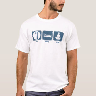 Camiseta coma a ioga do sono