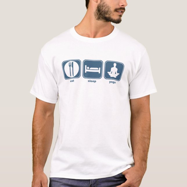 Camiseta coma a ioga do sono (Frente)