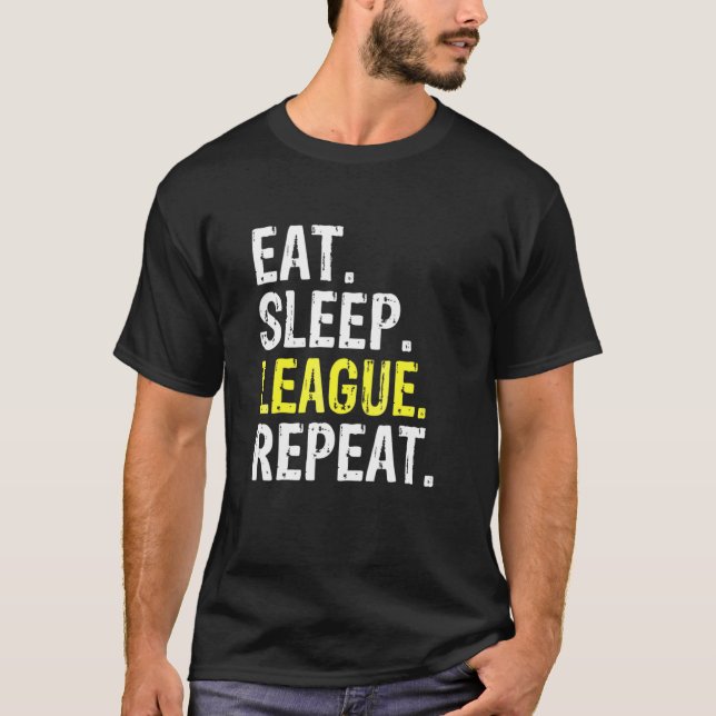 Camiseta Coma a Liga do Sono Repetir Jogos Desportivos (Frente)