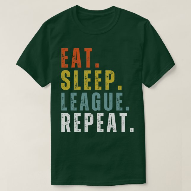 Camiseta Coma a Liga do Sono Repetir Jogos Desportivos 1 (Frente do Design)