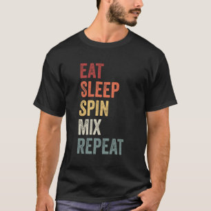 Camiseta Coma A Mix Da Gaveta De Repetição Dj Gift Do Sono