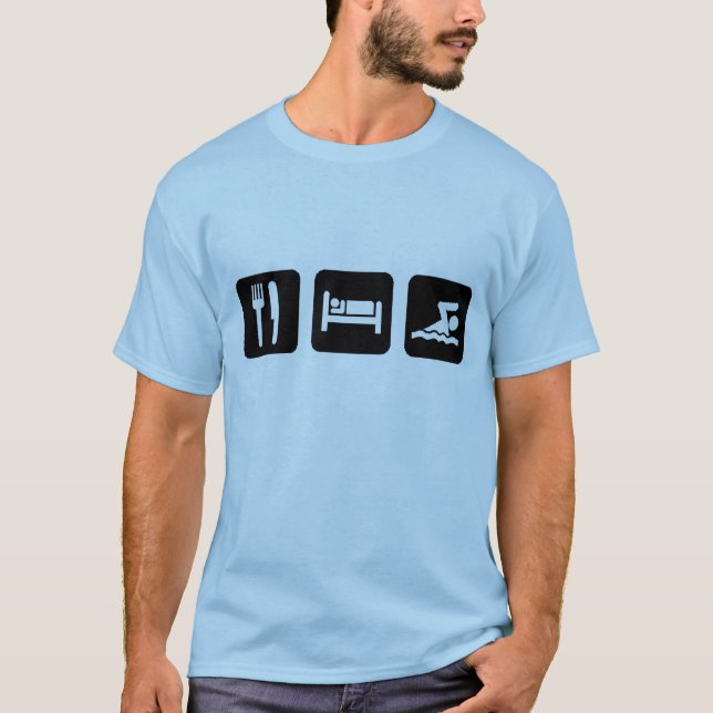 Camiseta Coma a natação do sono (Frente)