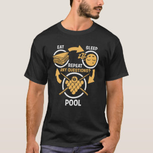 Camiseta Coma a piscina engraçada da repetição da piscina