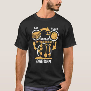 Camiseta Coma a repetição do jardim do sono - jardinagem