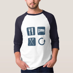 Camiseta Coma a repetição do Lacrosse do sono
