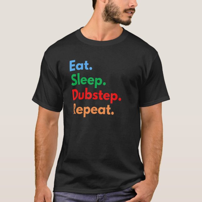 Camiseta Coma a repetição do modo de espera no modo de espe (Frente)