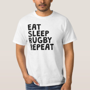 Camiseta Coma a repetição do rugby do sono
