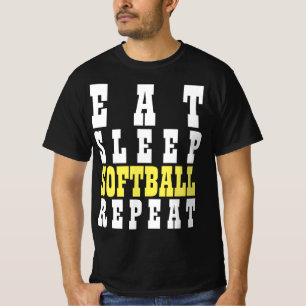 CAMISETA COMA A REPETIÇÃO DO SOFTBALL DE SONO