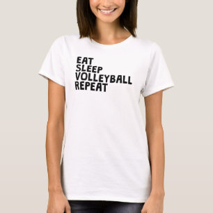 Camiseta Coma a repetição do voleibol do sono