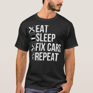 Camiseta Coma a repetição dos carros do reparo do sono