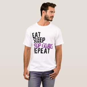 Camiseta Coma a repetição dos objetivos da parada do sono