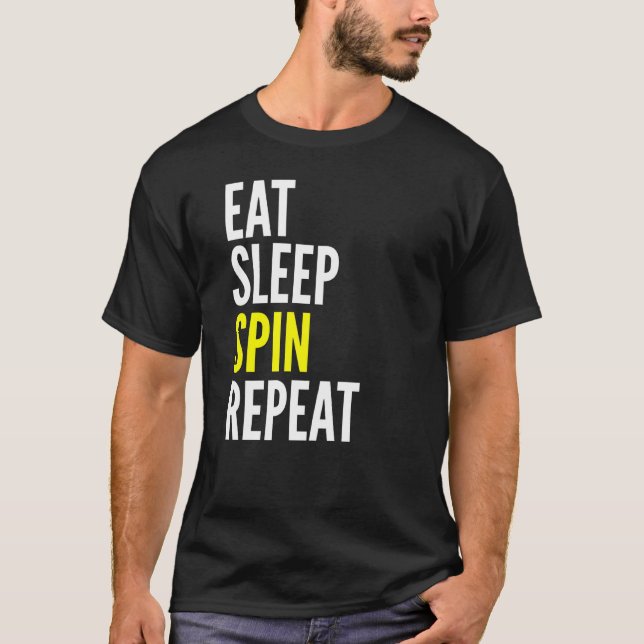 Camiseta Coma a rotação do sono Repetir a rotação do esport (Frente)