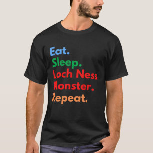 Camiseta Coma a trava do sono Repetição do monstro do prego