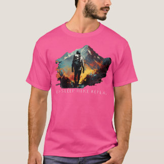 Camiseta Coma A Vintagem De Repetição Do Acampamento De Iti