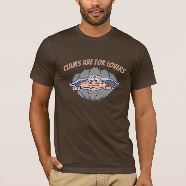 Camiseta Coma amêijoas, edite texto, T-Shirt (Frente)