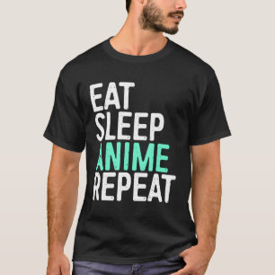 Camiseta Coma animação de repouso repete animação japonesa