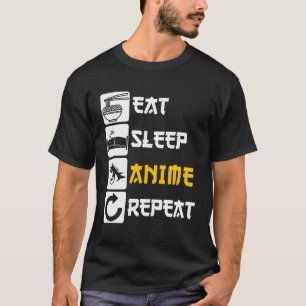 Camiseta Coma Animação De Sono Repete Ga Japão Dizendo Cosp