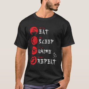 Camiseta Coma animação do sono Repetir anime japonês Ga Ota