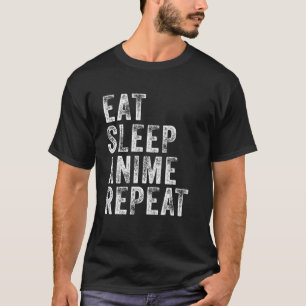 Camiseta Coma animação do sono Repita o engraçado mangá jap