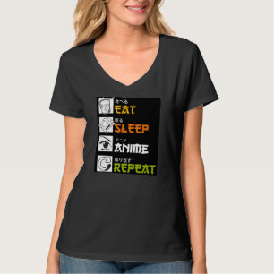 Camiseta Coma anime adormecido Repetir presente Ideia Cospl