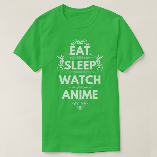 Camiseta Coma anime de assistir ao sono (Frente do Design)