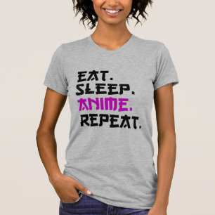 Camiseta Coma Anime Dormir Repetir