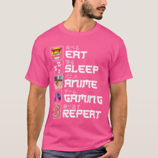 Camiseta Coma Anime Jogos Otaku Anime Manga Repetir Amigo
